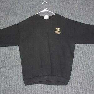 Vintage Trump Taj Mahal Employees Crewneck Sweatshirt XL Black Embroidery